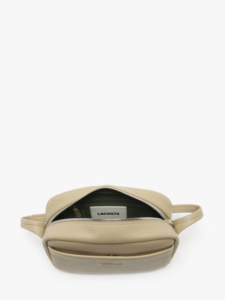 Cross Body Tas City Court Leder Lacoste Beige city court NF4506IE ander zicht 3